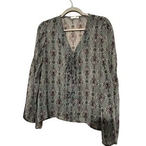 Maurices Transparent Poly Long Sleeve Top Size Medium #0062